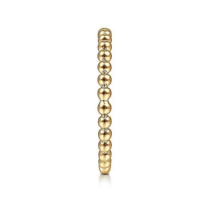 14K Yellow Gold Bujukan Beaded Stackable Ring - Warwick Jewelers