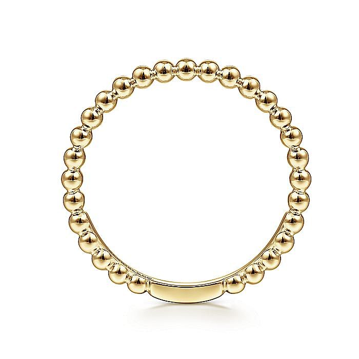 14K Yellow Gold Bujukan Beaded Stackable Ring - Warwick Jewelers