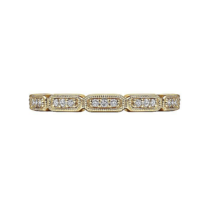 14K Yellow Gold Segmented Diamond Stackable Ring - Warwick Jewelers