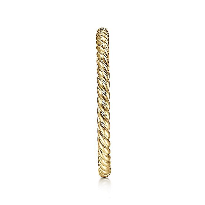 14K Yellow Gold Twisted Rope Stackable Ring - Warwick Jewelers