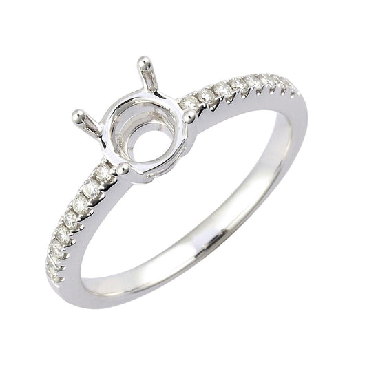 18k White Gold Diamond Engagement Ring - Warwick Jewelers