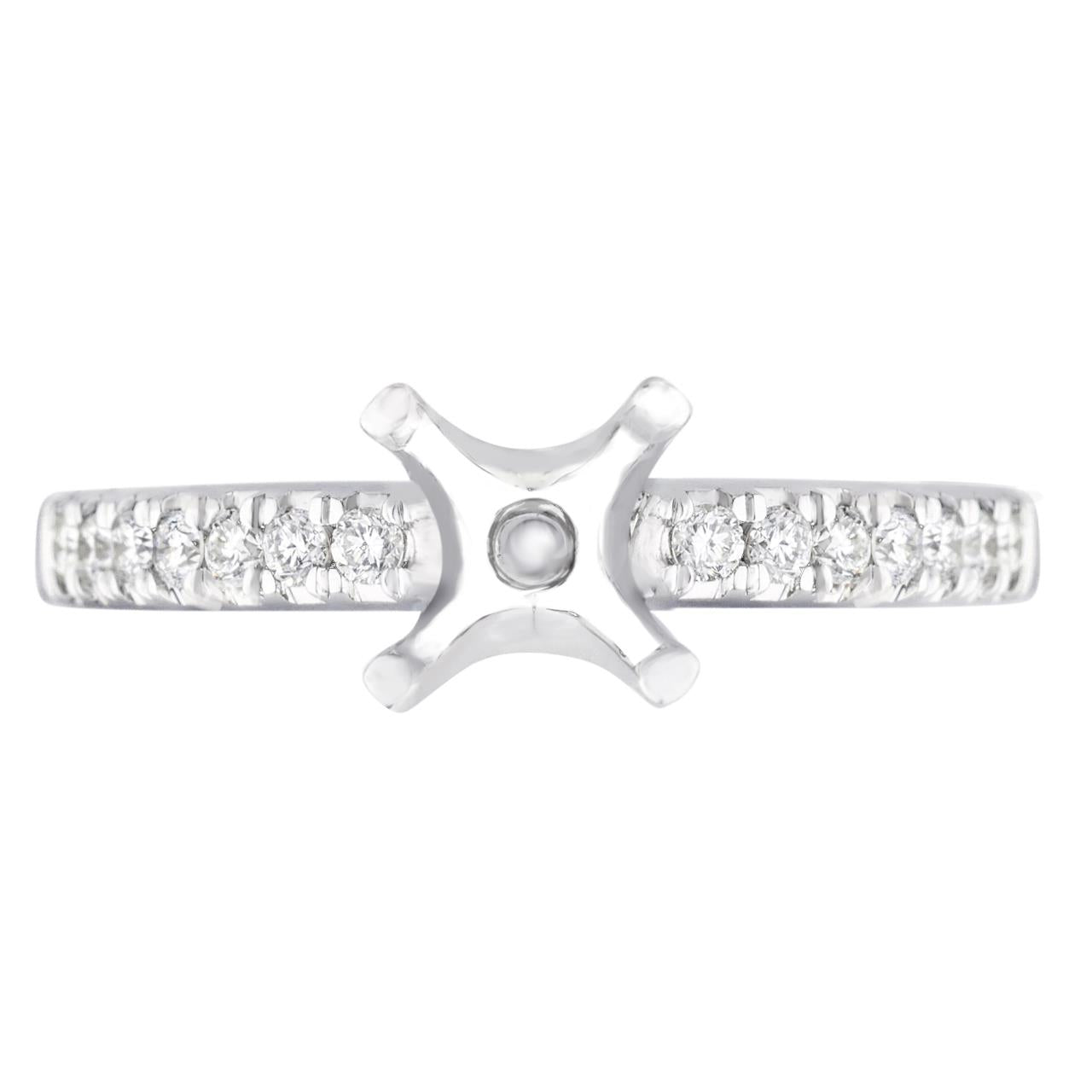 18k White Gold Diamond Engagement Ring - Warwick Jewelers