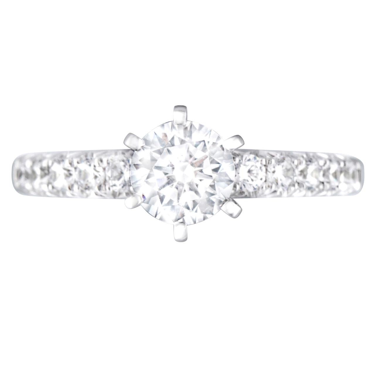 18k White Gold Diamond Engagement Ring - Warwick Jewelers