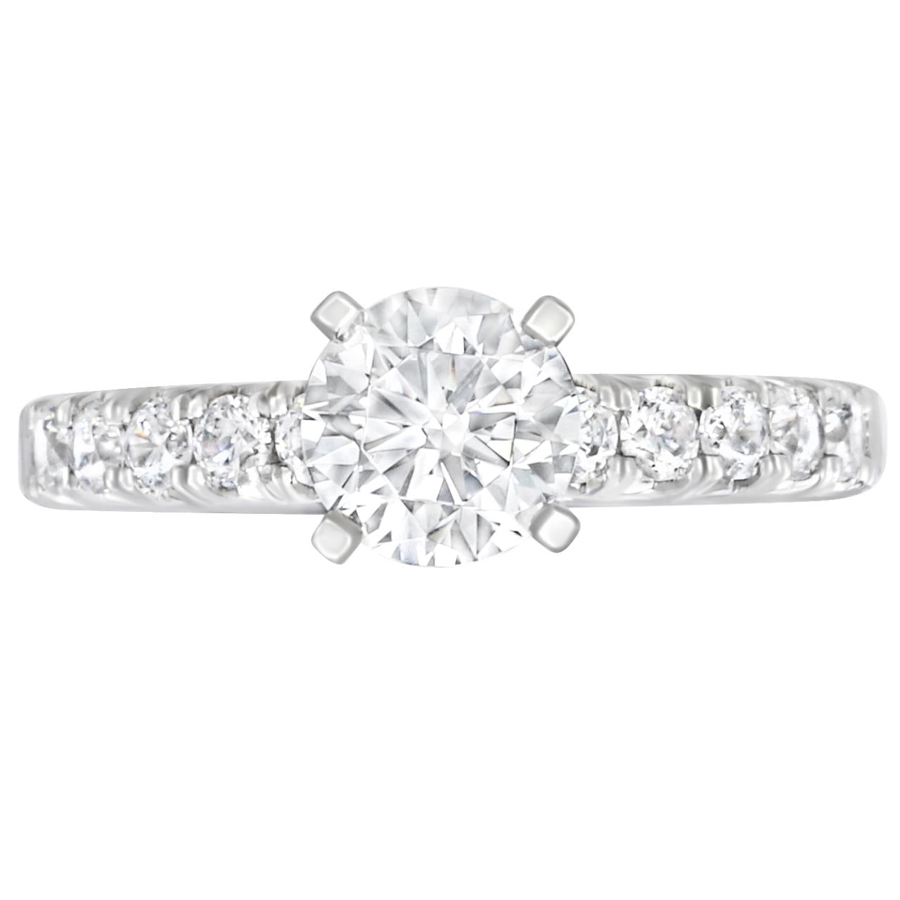 18k White Gold Diamond Engagement Ring - Warwick Jewelers