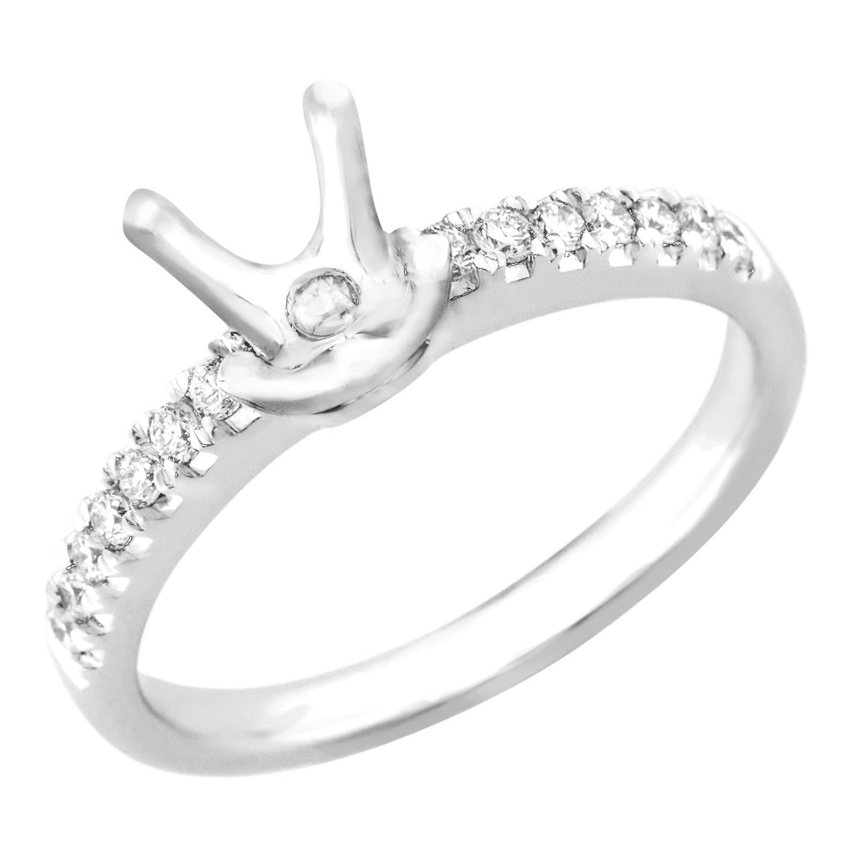 18k White Gold Diamond Engagement Ring - Warwick Jewelers