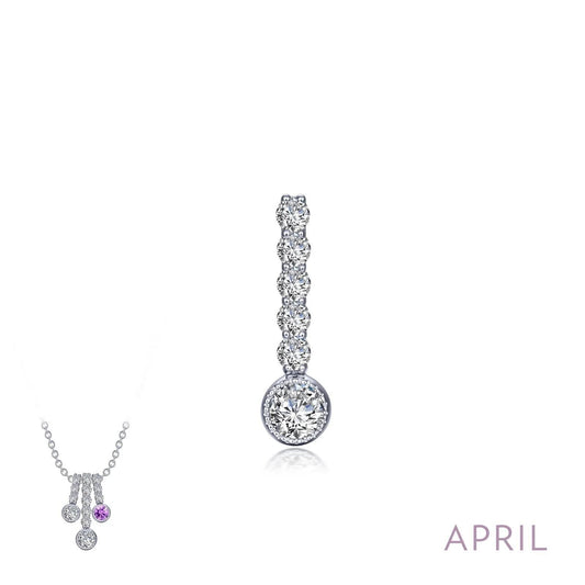 April Birthstone Love Pendant Large - Warwick Jewelers